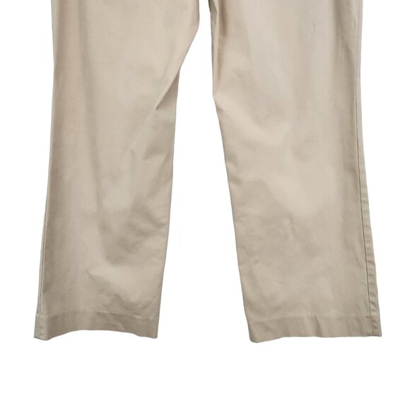 J. Crew Pants Women's Size 33 Waist Midrise Straight Wide Leg Pockets Khaki - Picture 6 of 7